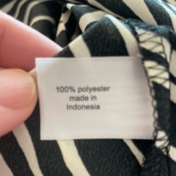 Lane Bryant Women Midi Dress Size 20 Black & White Striped Animal Print - Picture 10 of 17